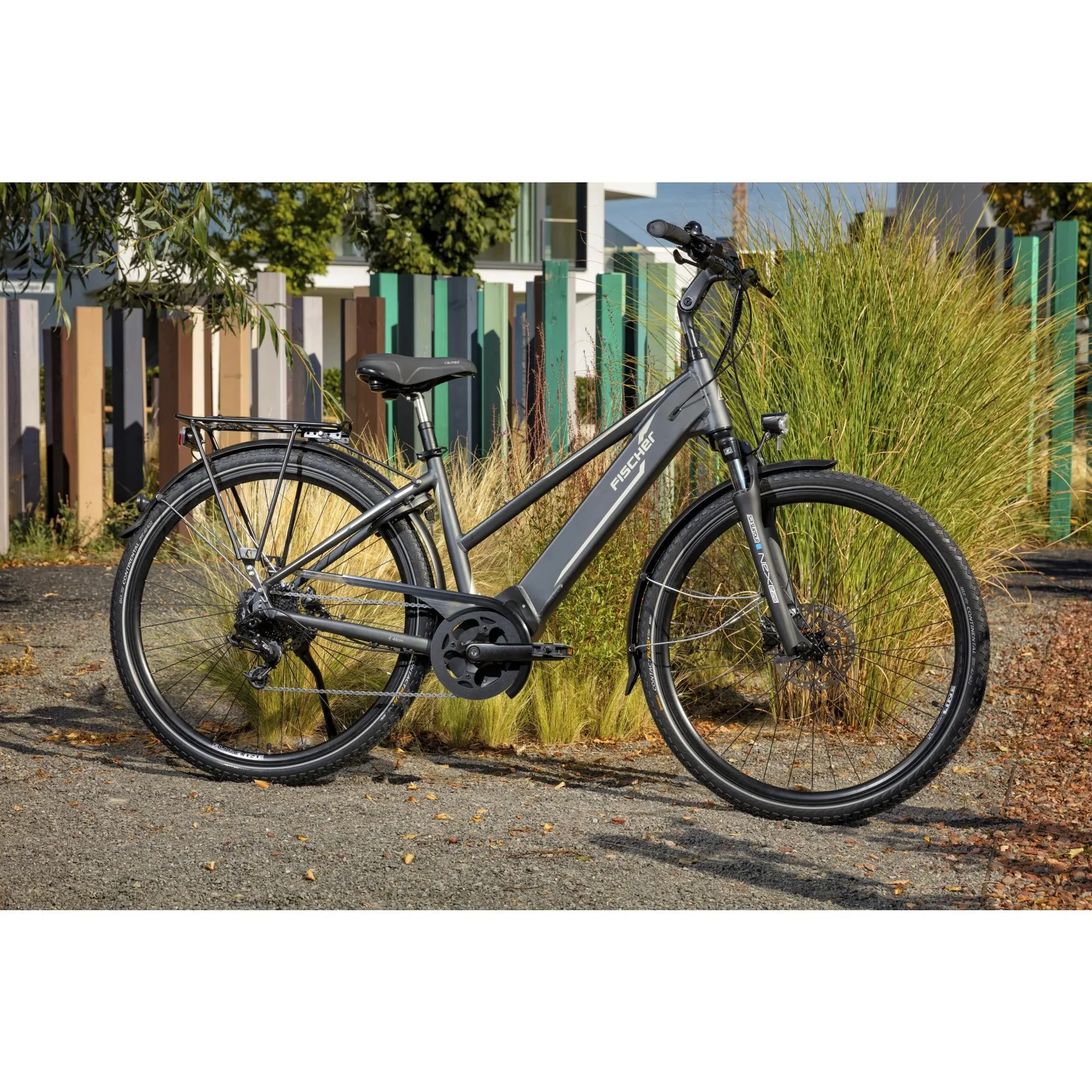 Damen E-Bike Trekking, 28 Zoll, Rahmengröße 44 cm,10-Gang Kettenschaltung, schiefergrau matt, VIATOR 5.0i - 2