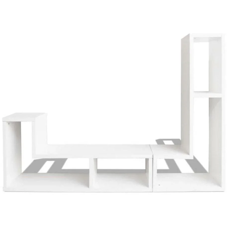 TV-Schrank doppelt L-förmig weiß - 0