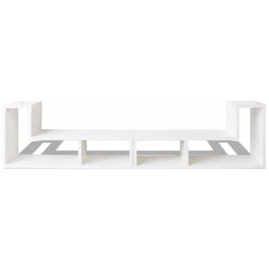 TV-Schrank doppelt L-förmig weiß - 1