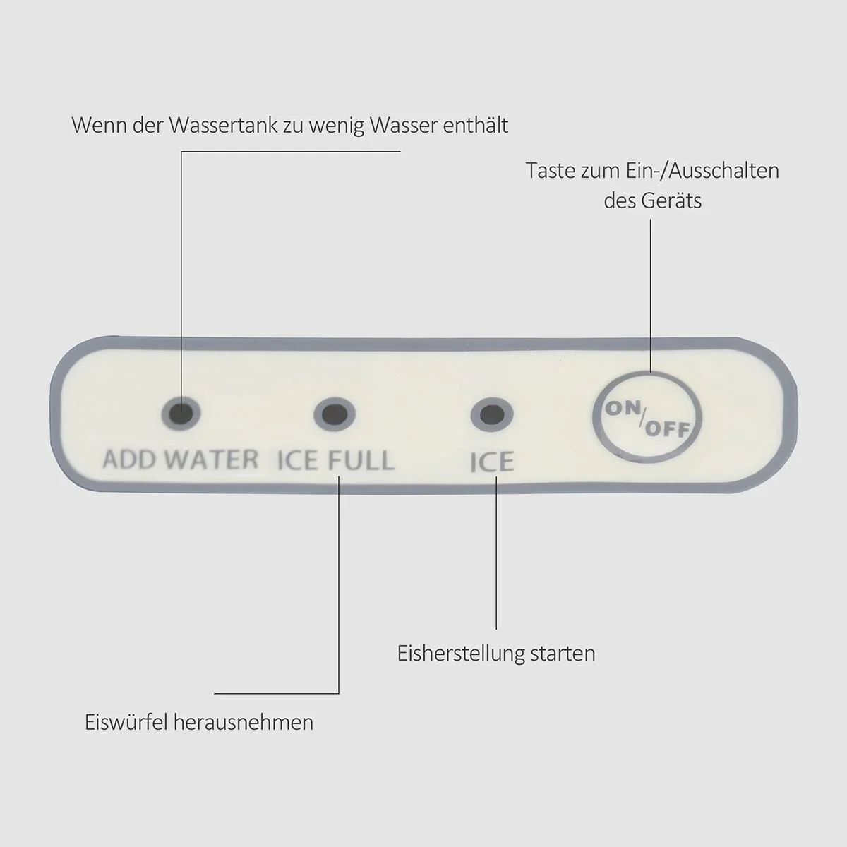 Eiswürfelmaschine mit automatischer Reinigungsfunktion schwarz - 3