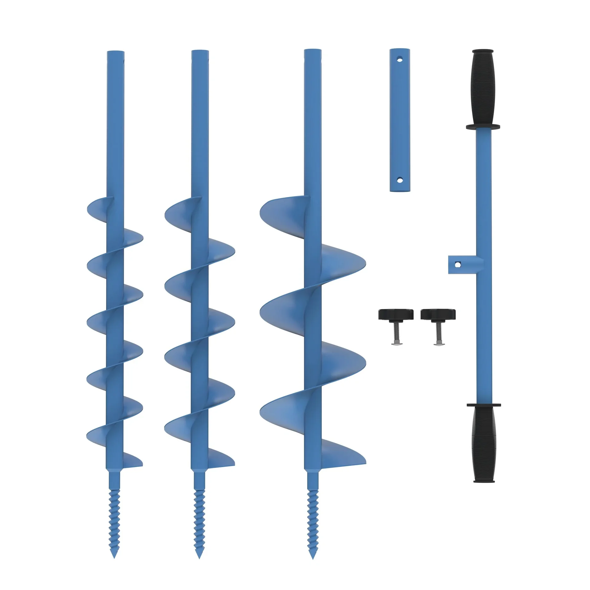 Handerdbohrer „GH 80-150“ 3in1, mit 3 Bohraufsätzen - 2