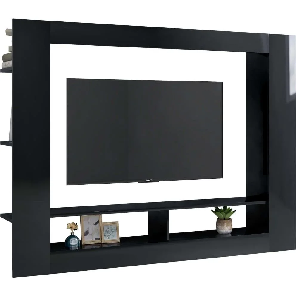 TV-Schrank 152x22x113 cm Hochglanz schwarz - 3
