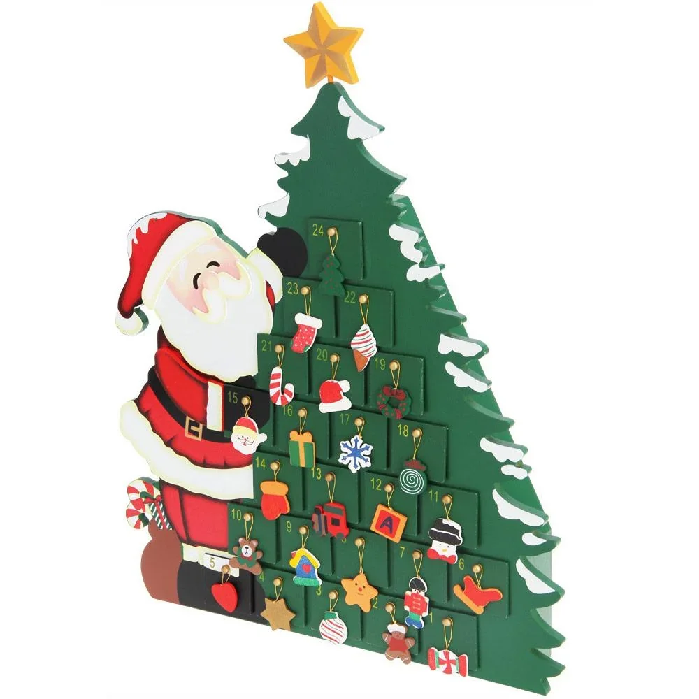 Adventskalender Weihnachtsmann mit Fächern zum Selbstbefüllen - 0