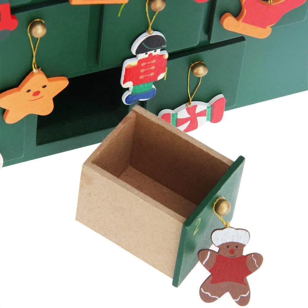 Adventskalender Weihnachtsmann mit Fächern zum Selbstbefüllen - 1