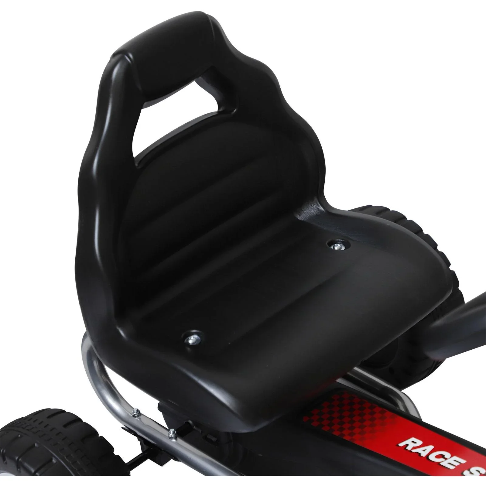 Go-Kart für Kinder Tretfahrzeug Tretauto Kinderfahrzeug mit Pedalen 4 Räder Metall + Kunststoff Rot 3-8 Jahre - 6