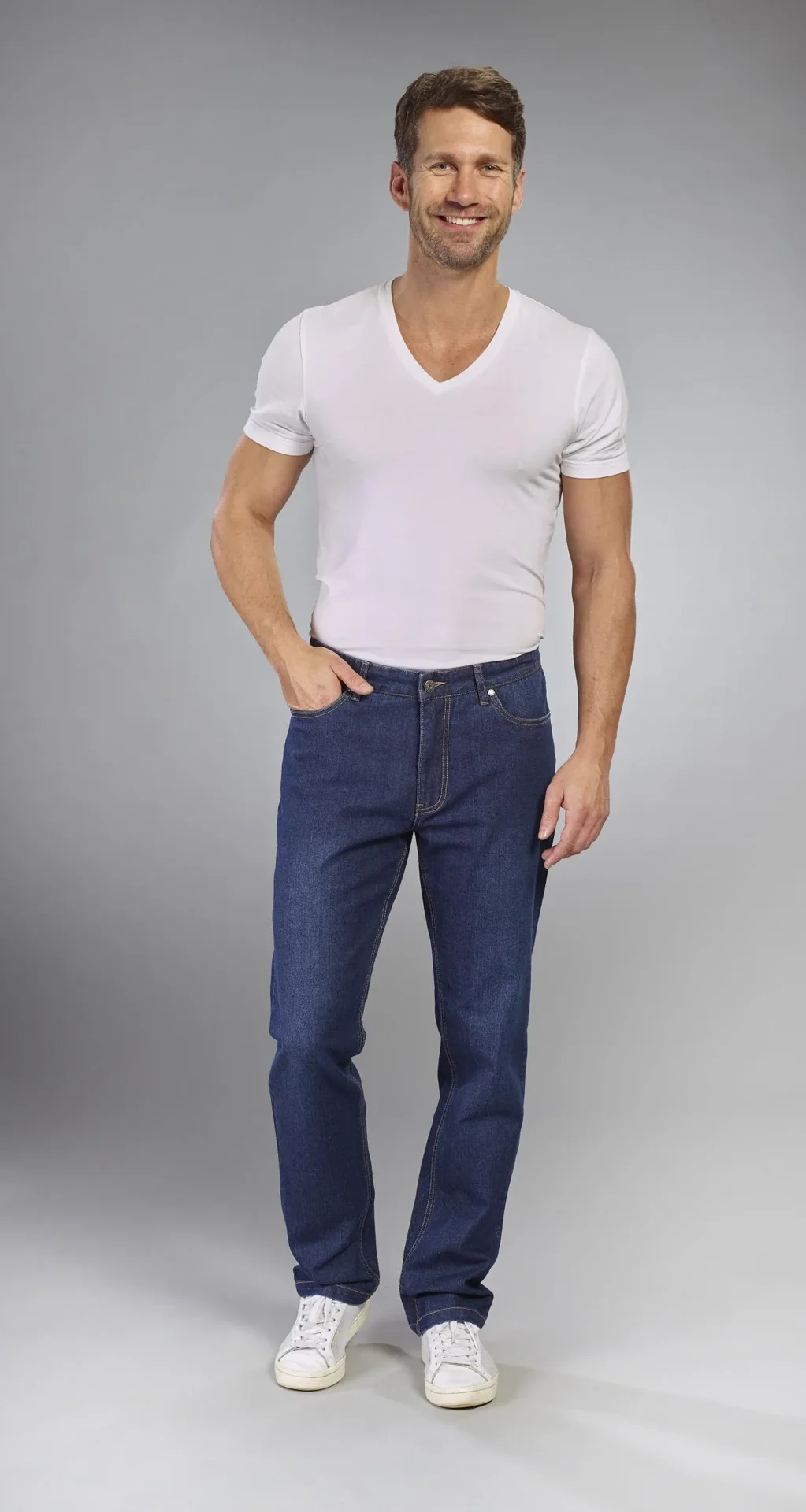 5 Pocket Jeans, Farbe dark stone, Gr.48 - 5