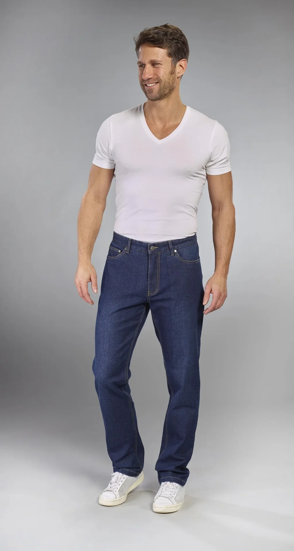 5 Pocket Jeans, Farbe dark stone, Gr.48 - 6