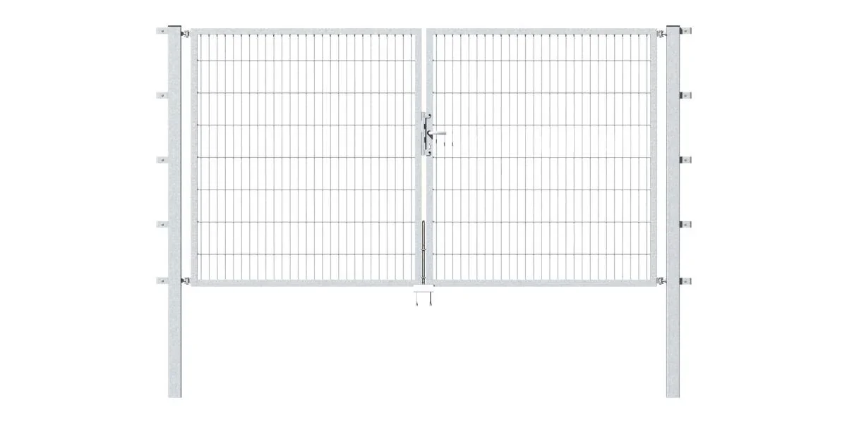 Doppeltor Flexo mit Zubehör, feuerverzinkt, Breite 200 cm, Höhe 100 cm PF 60x60 cm - 0