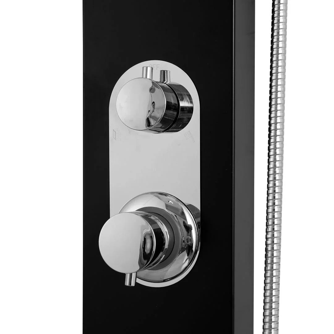 Duschpaneel Care Black 150x15 cm, Duschset mit 2 verschiedene Duschfunktionen - 3