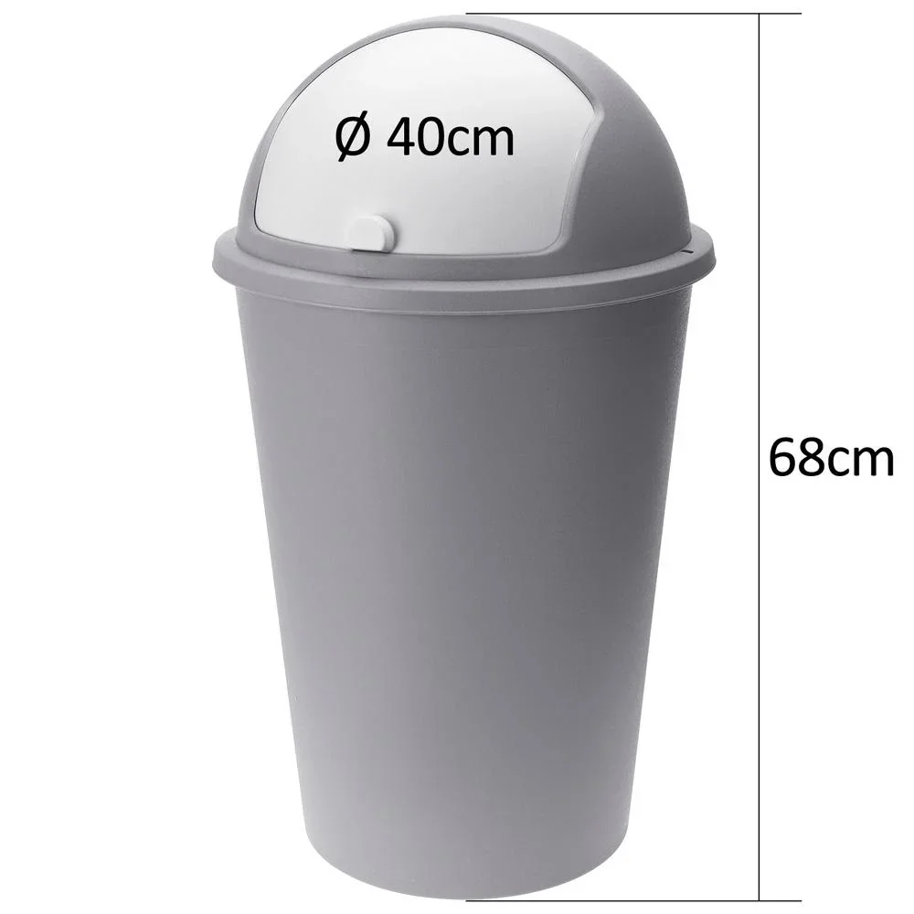 Abfallbehälter taupefarbener Kunststoff 50L - 0
