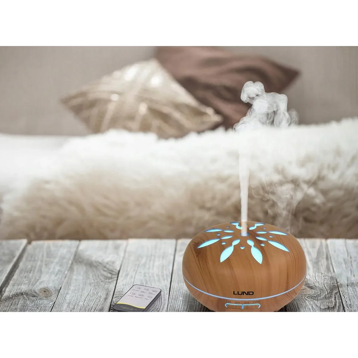 Luxuriöser Aroma-Diffusor mit Fernbedienung - 500 ml - 7 Lichtfarben - 2