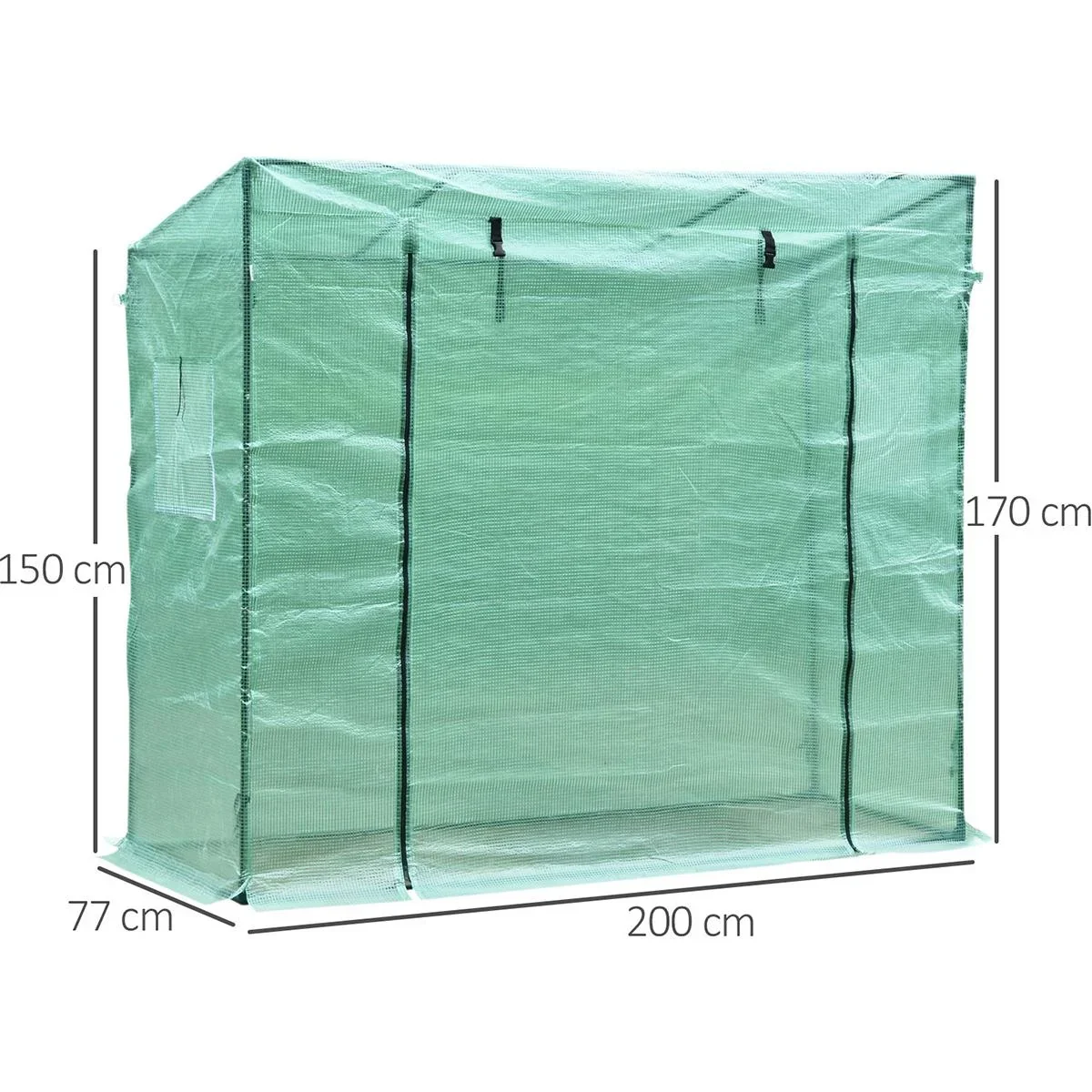 Gewächshaus mit Fenster grün transparent - 1