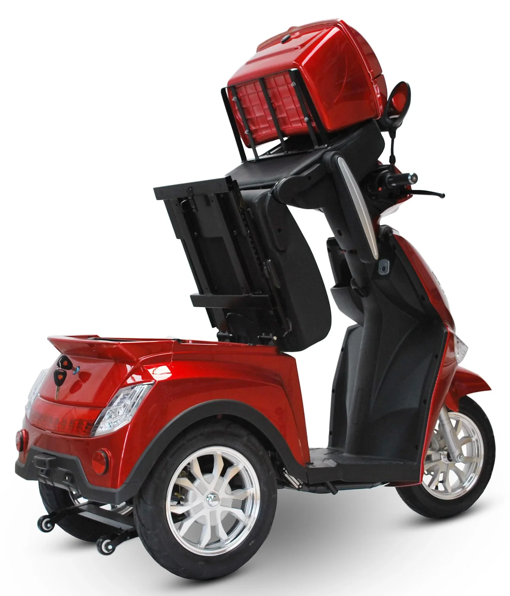 Elektromobil rot - herausnehmbarer Li-Io Akku 30 Ah - 25 km/h - 1000 Watt Seniorenmobil - 2