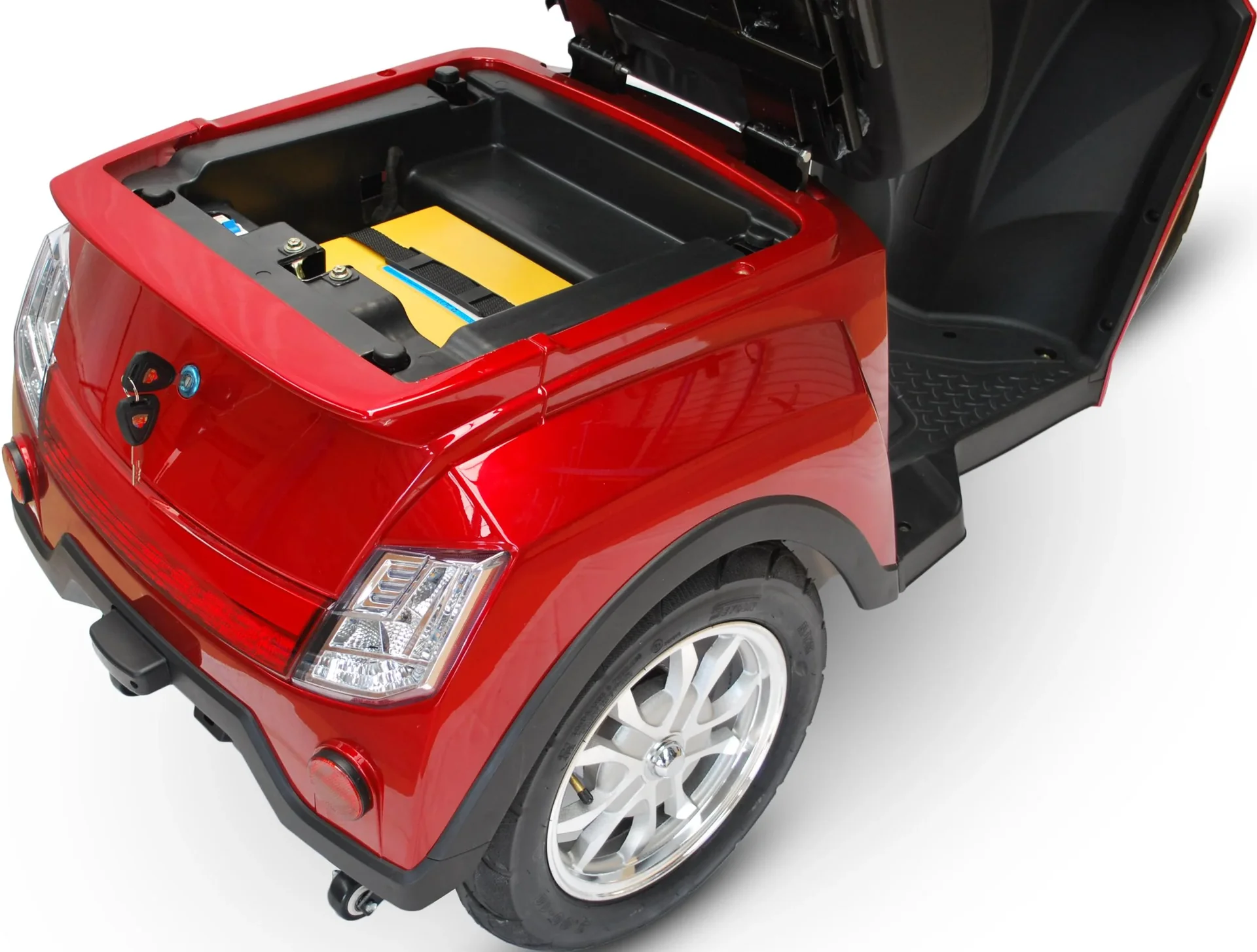 Elektromobil rot - herausnehmbarer Li-Io Akku 30 Ah - 25 km/h - 1000 Watt Seniorenmobil - 8