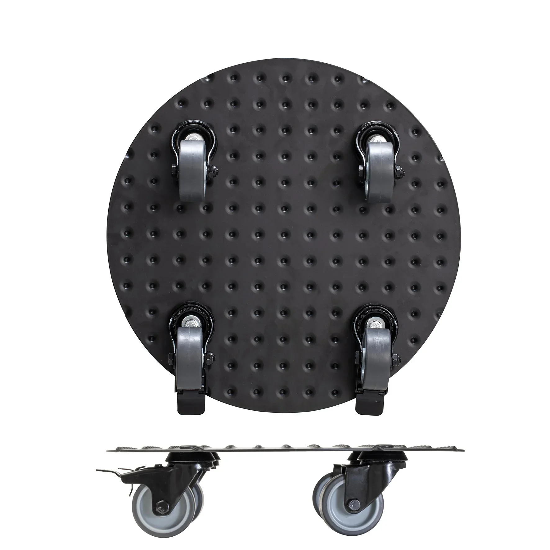 Multi Roller MR 7007, Ø 30 x 7,5 cm, softe Rollen Ø 50 mm, Gleitlager, 2 Bremsen, Alu Riffelblech, Tragkraft 150 kg - 2