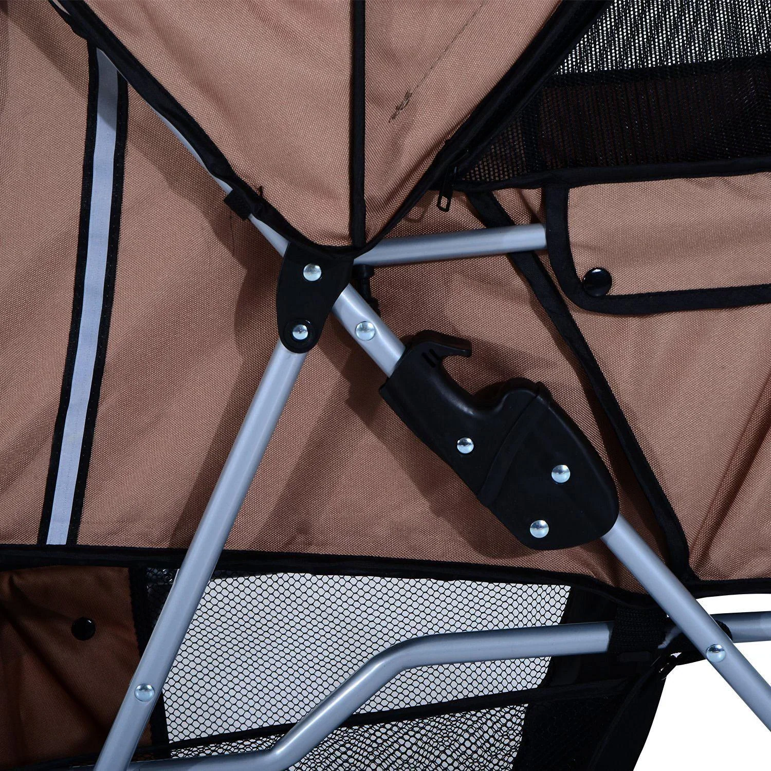 Hundewagen Hundebuggy Pet Stroller Kaffeebraun - 0