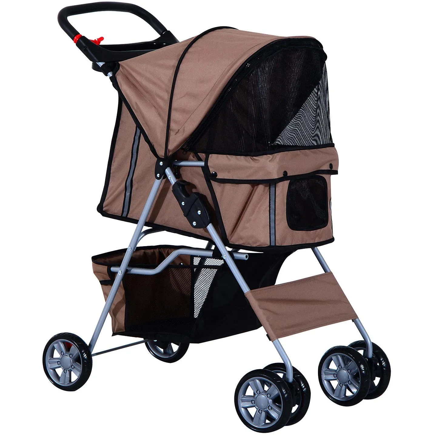 Hundewagen Hundebuggy Pet Stroller Kaffeebraun - 3
