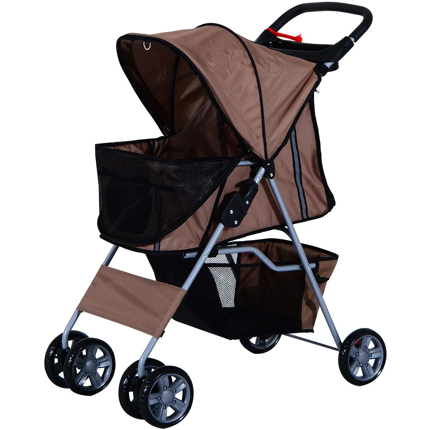 Hundewagen Hundebuggy Pet Stroller Kaffeebraun - 4