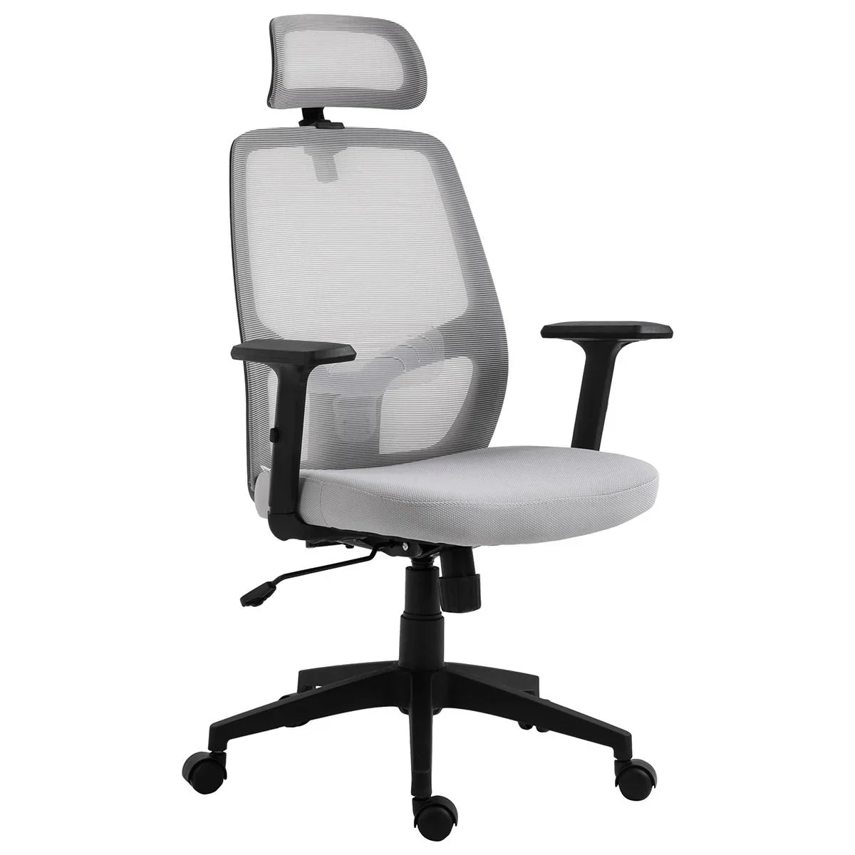 Bürostuhl Home-Office-Stuhl Schreibtischstuhl Computerstuhl mit Wippenfunktion Kopflehne Lendenwirbelstütze höhenverstel - 1
