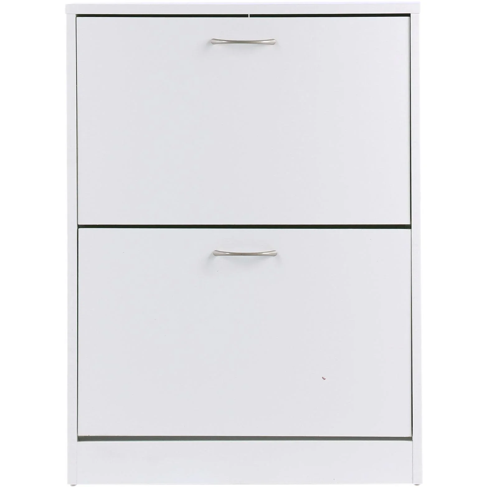 Schuhschrank Schuhkipper mit 2 Klappen 10 12 Paar Spannplatte Weiß 60 x 24 x 80 cm - 3