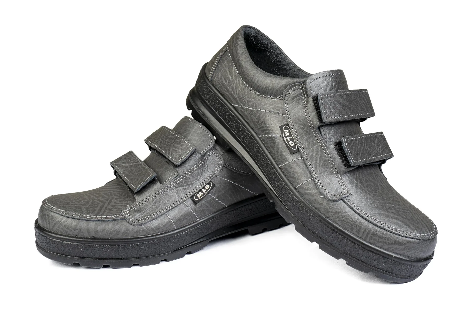 Freizeit- u. Wanderschuh mit Klettverschluss, Farbe grau, Gr. 40 - 0