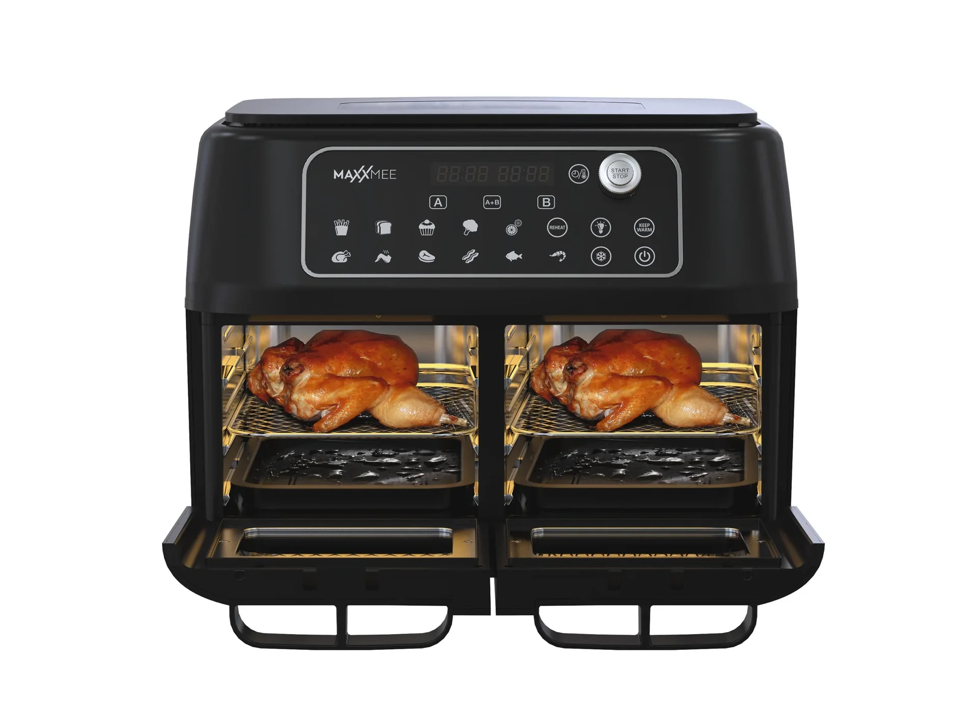 Heißluft-Fritteuse Doppelkammer 11 l, 2400 W - 1