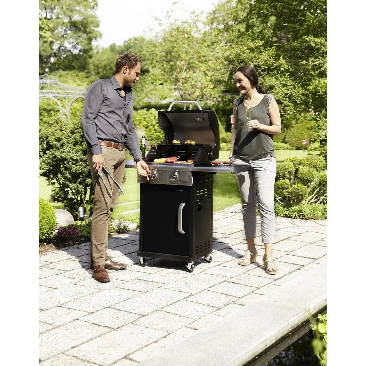 Triton 2.0 black gas BBQ - Gasgrill - Barbecue - klappbare Arbeitsfläche - geeignet für 8 Personen - 5