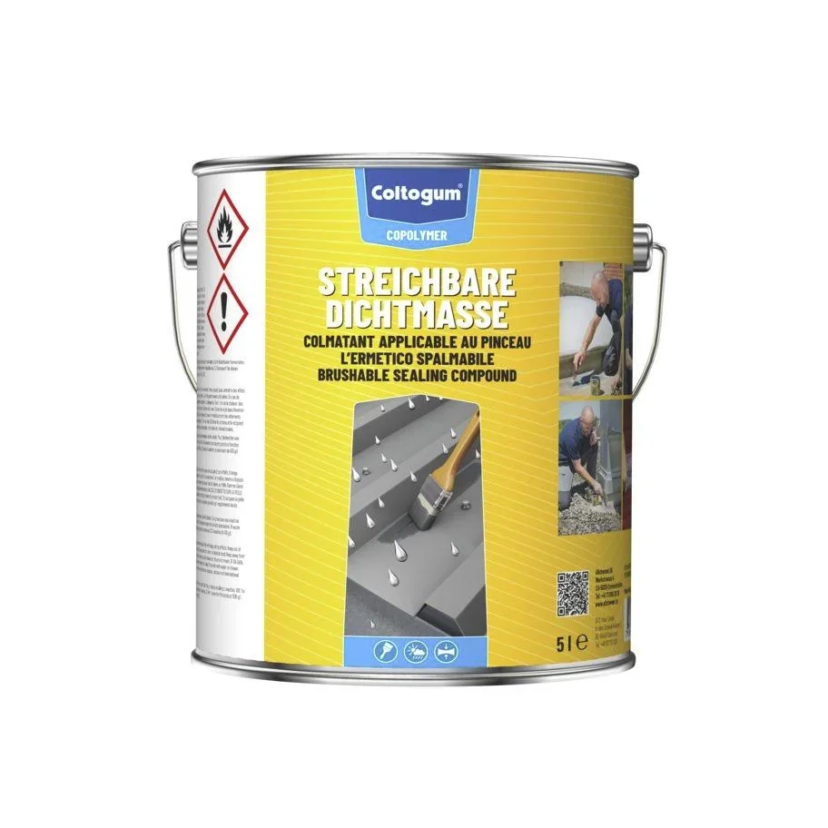 Dauerelastische Dichtmasse Regendicht 5 l - 100 % wasserdicht - grau - 5