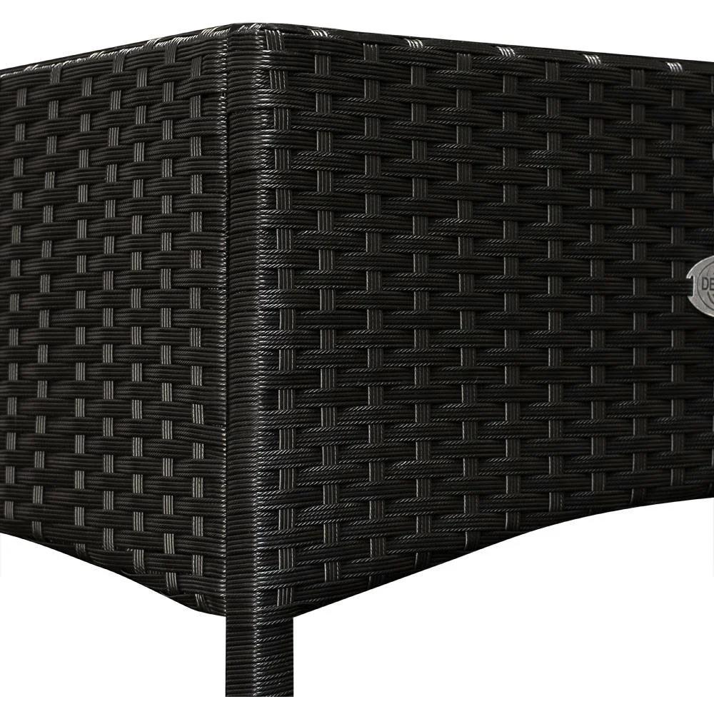 Polyrotan Beistelltisch Schwarz, 58 x 58 x 42 cm - 2