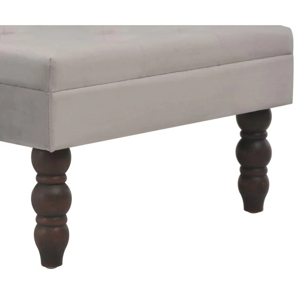 Hocker 60x60x36 cm Samt dunkelgrau - 2