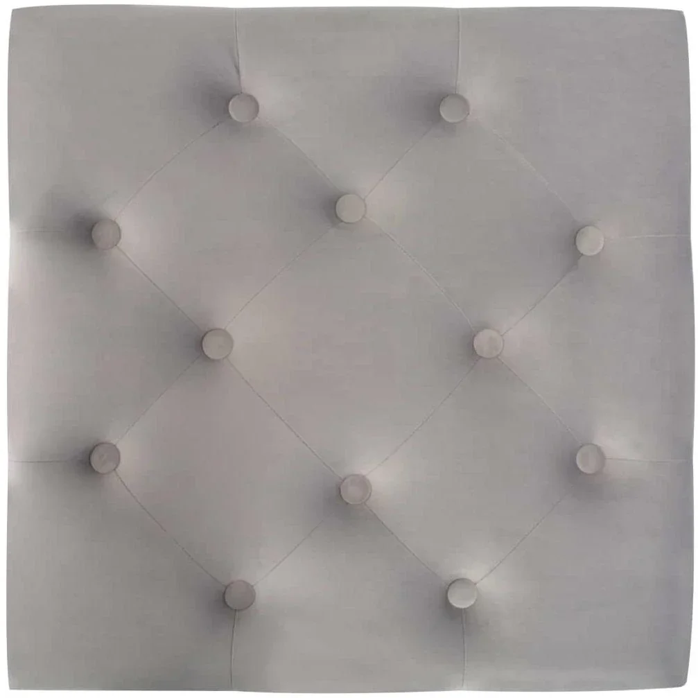 Hocker 60x60x36 cm Samt dunkelgrau - 4