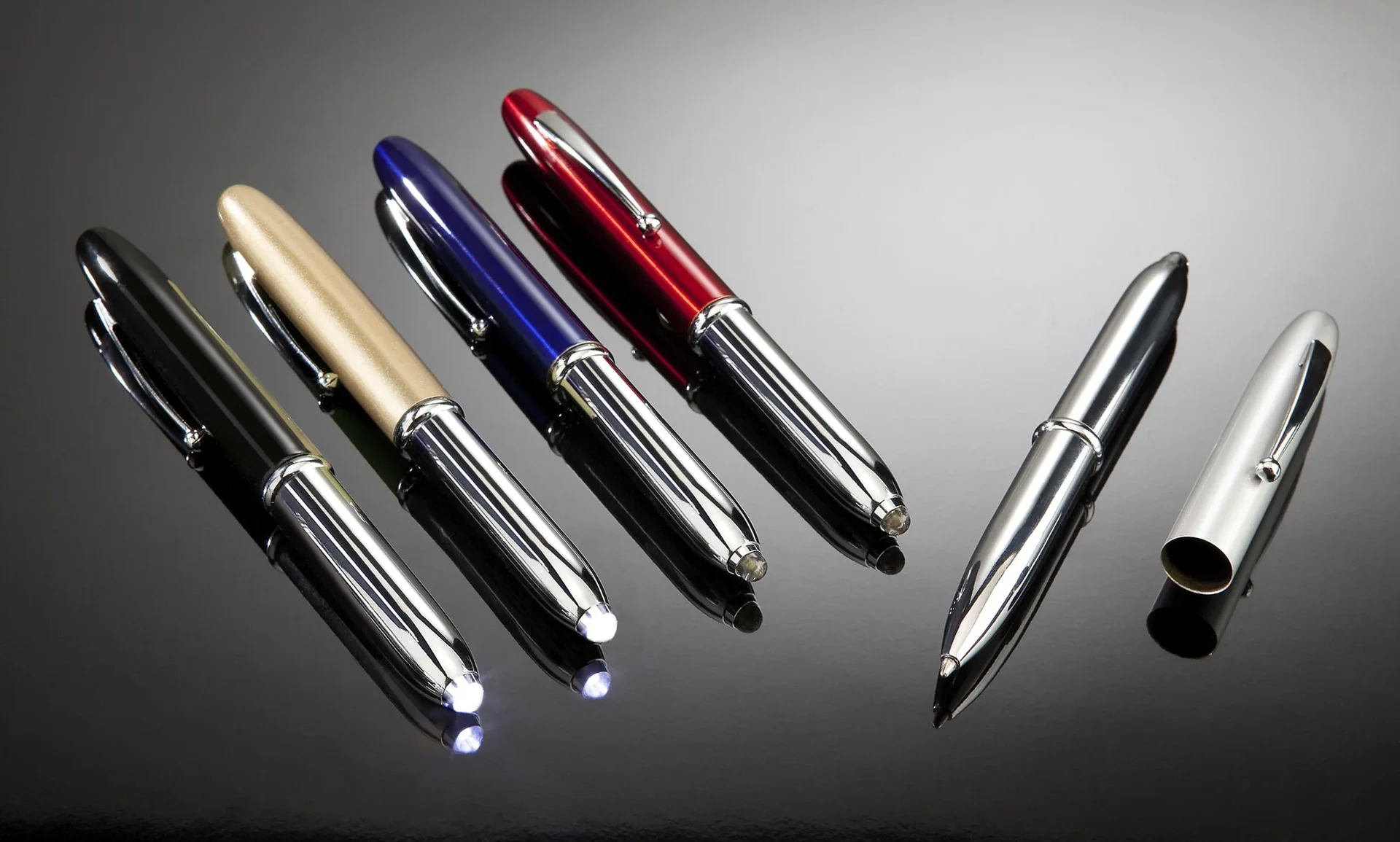 LED Kugelschreiber, 5er Set - 0