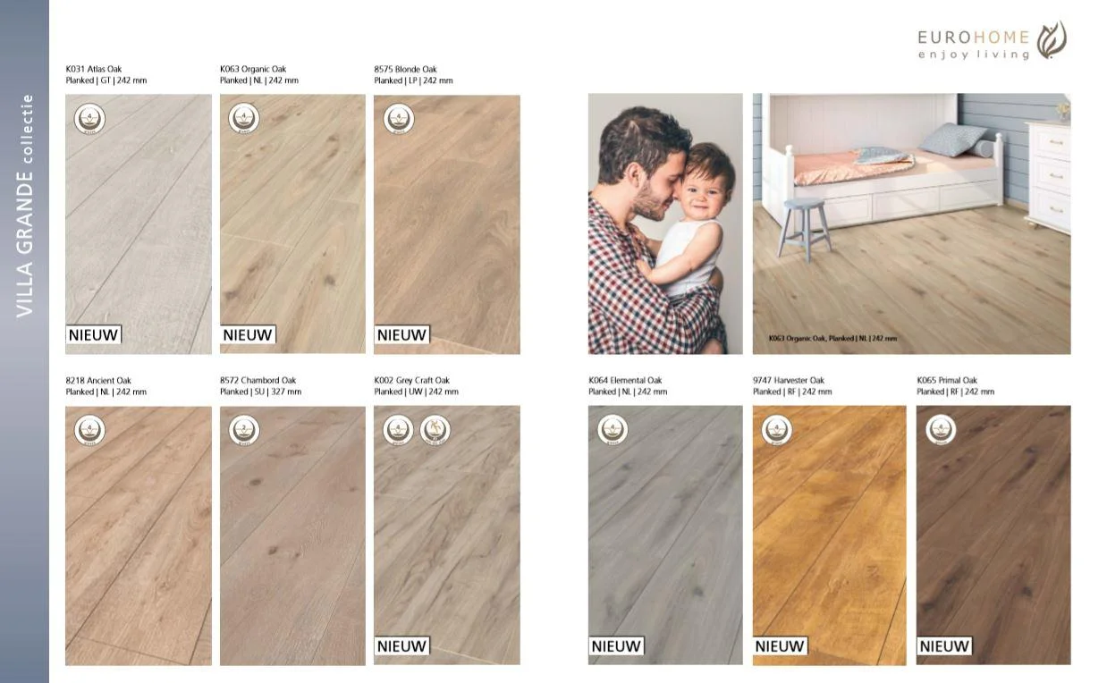 Villa Grande Laminatboden Grey Craft Oak 8 mm 2,48 m² - 1