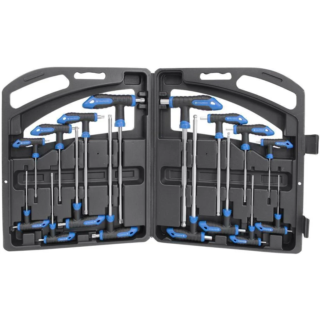 16dlg T-Griff Sechskant- und Torxschlüssel-Set - 0