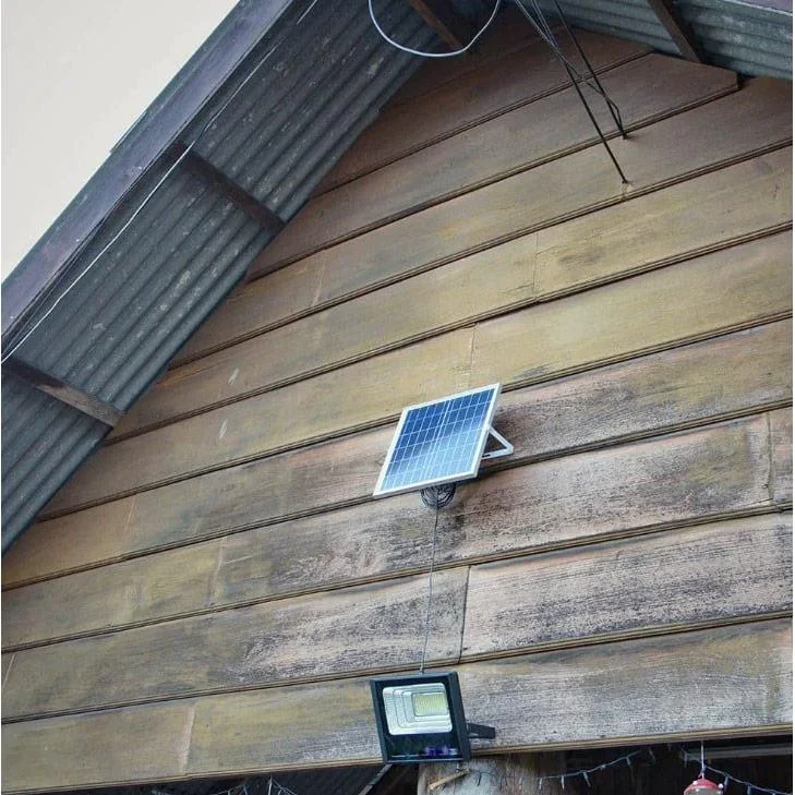 VT-100W Solar-Flutlicht mit Solarpanel - 2450 Lm - 6000K - Schwarz - 3