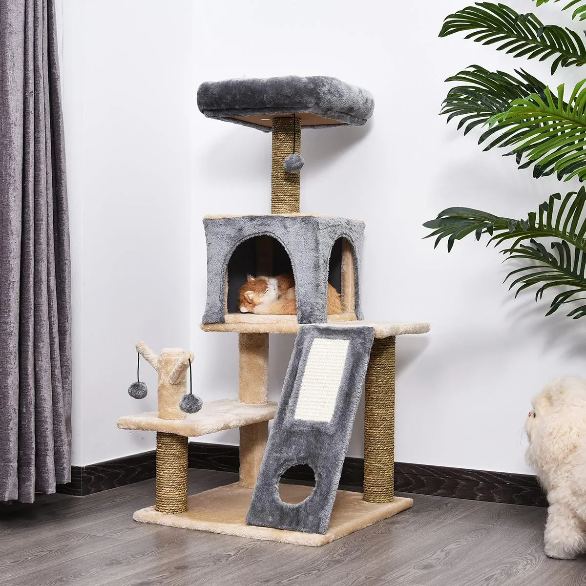 Kletterbaum für Katzen grau - 0