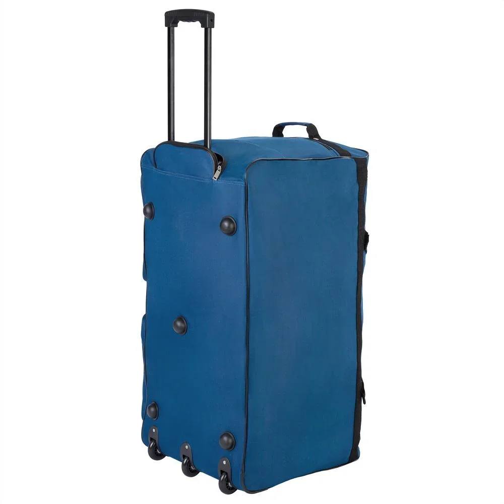 XXL Reisetasche Dunkelblau mit Trolleyfunktion 3 Rollen 160 LITER 85x43x44cm - 4