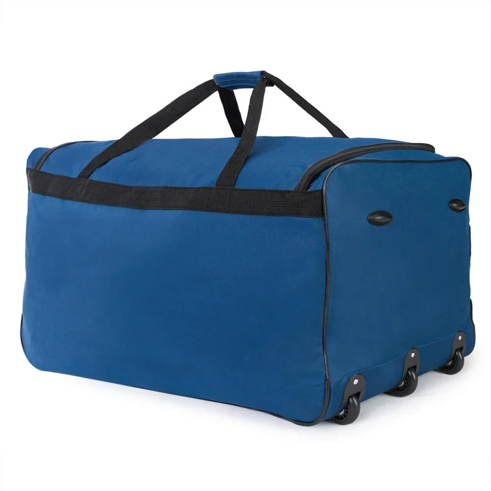 XXL Reisetasche Dunkelblau mit Trolleyfunktion 3 Rollen 160 LITER 85x43x44cm - 6