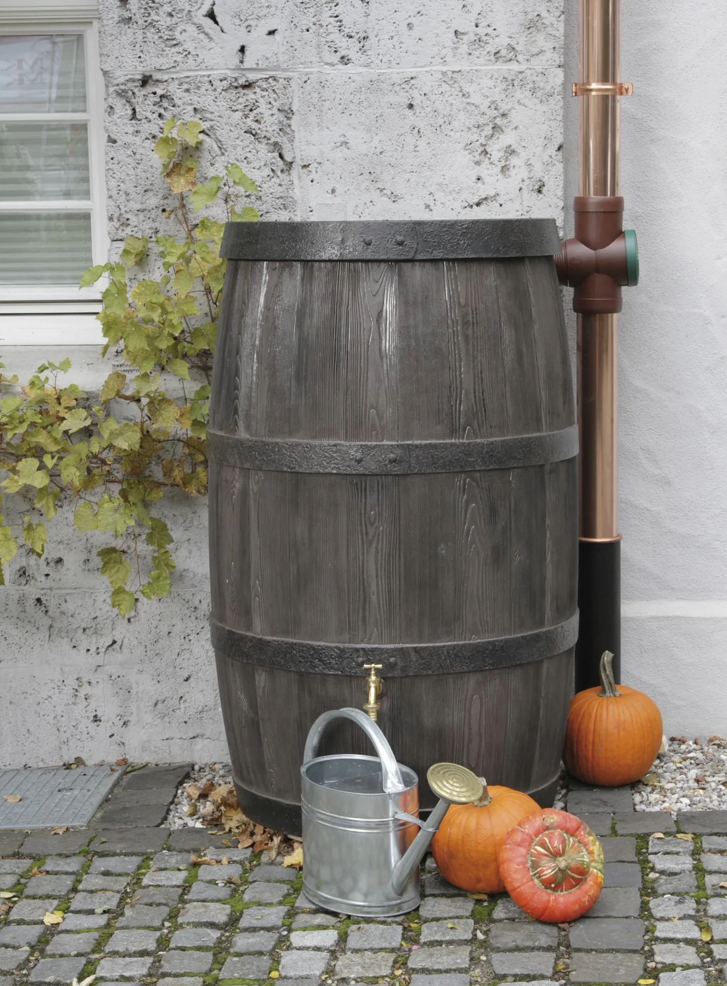 Regenspeicher "Burgund" 500 L dunkelbraun - 0