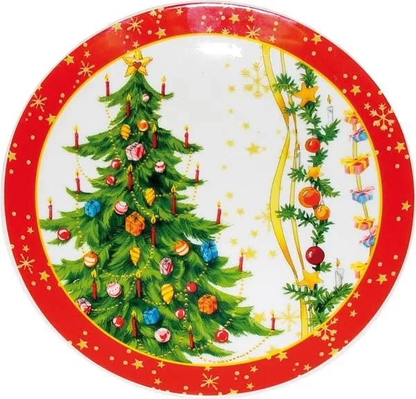 Weihnachtsgedecke im Set, je 3tlg., gefüllt mit je 100 g Pralinen - 0