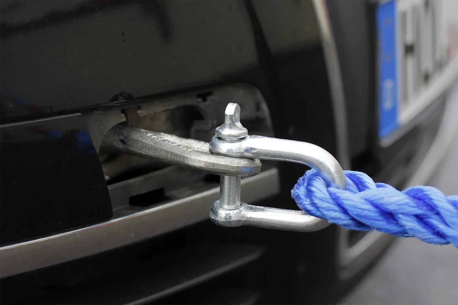 Sicherheits- Abschleppseil - 4 t, Befestigung: Schäkel / Schäkel - 0