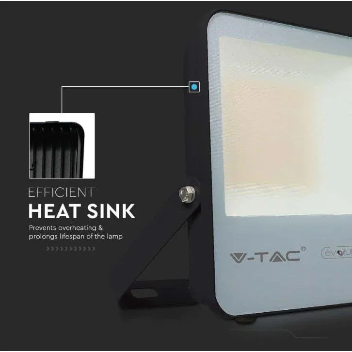 VT-50185 LED-Flutlicht - 50 W - 7870 Lm - 6400K - schwarz - Extra effizient - 4