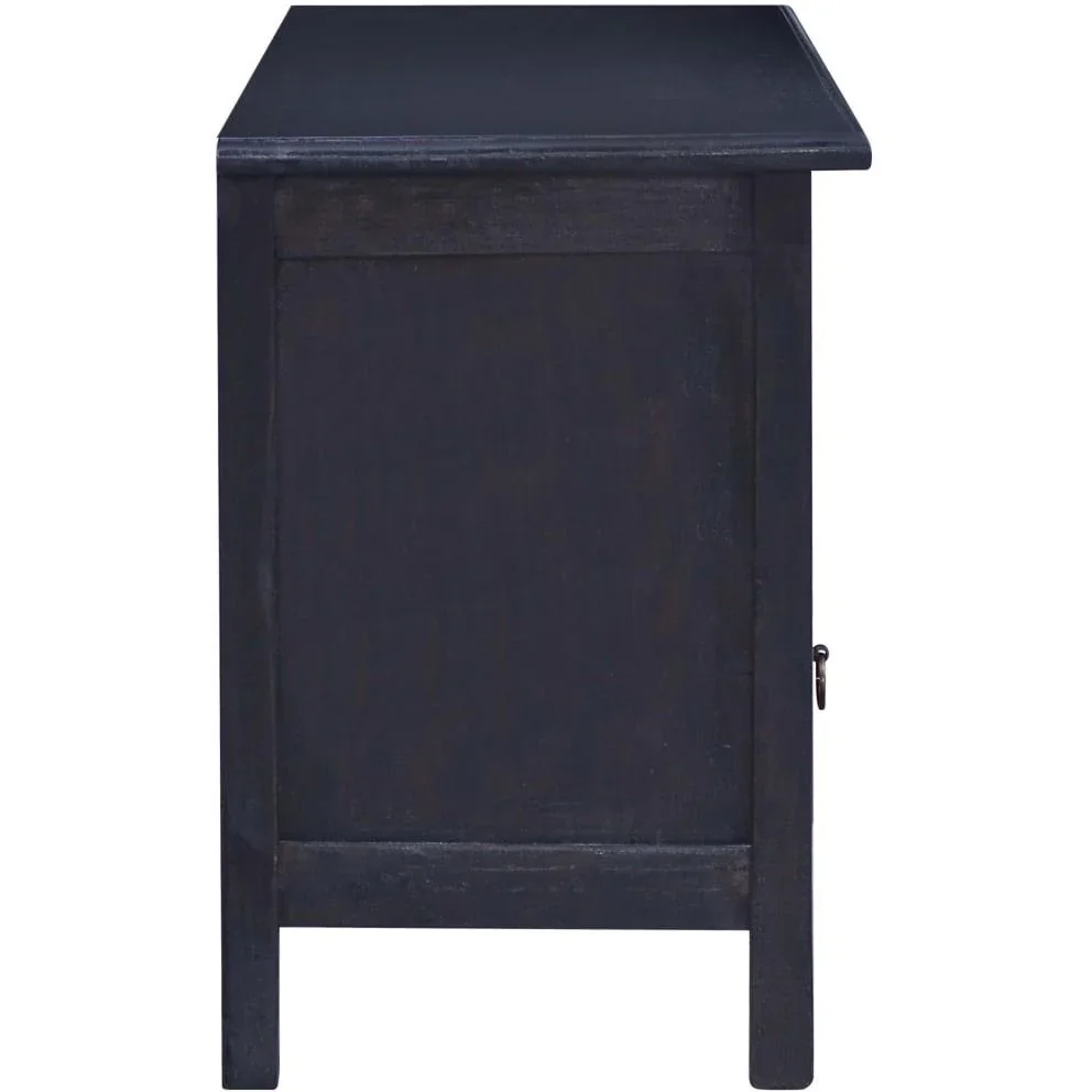 TV-Schrank 100x30x45 cm massiv Mahagoni hell kaffeefarben - 0