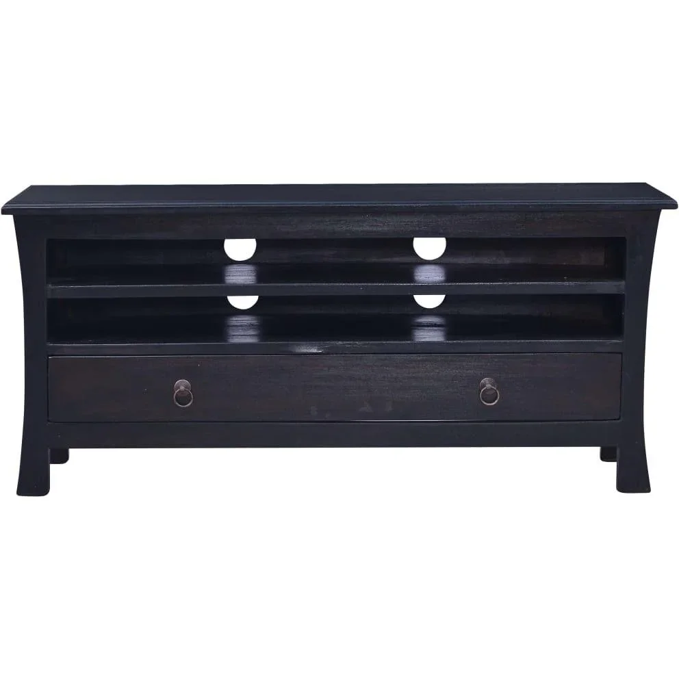 TV-Schrank 100x30x45 cm massiv Mahagoni hell kaffeefarben - 1