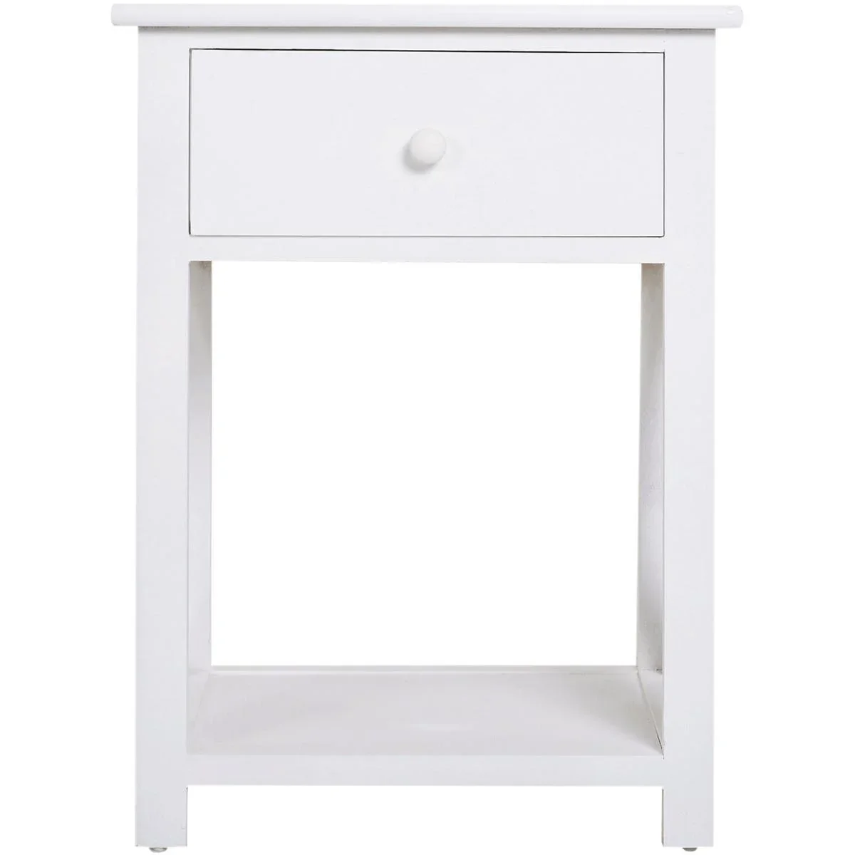 Beistelltisch mit Schublade weiß - 7