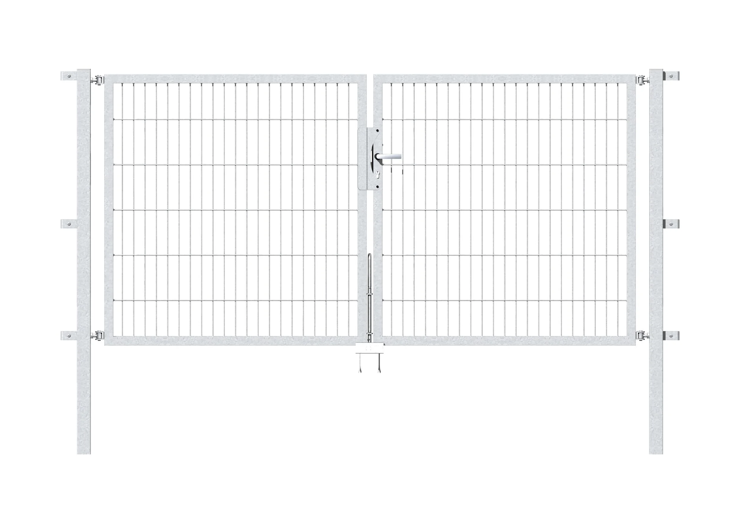 Doppeltor Flexo mit Zubehör, feuerverzinkt, Breite 250 cm, Höhe 120 cm, PF: 80x80cm - 0