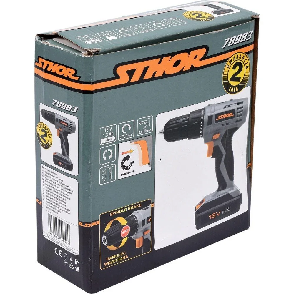 Akkubohrmaschine mit Akku und Ladegerät - 18V - 10mm - 17Nm - 0