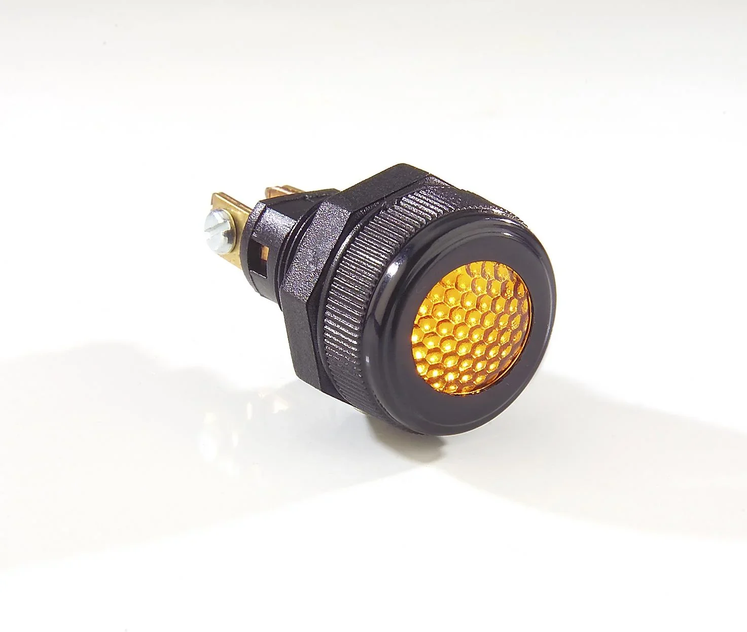 Warnleuchte, gelb, 12 V/ 24 V - zum Einbau ins Armaturenbrett - 0