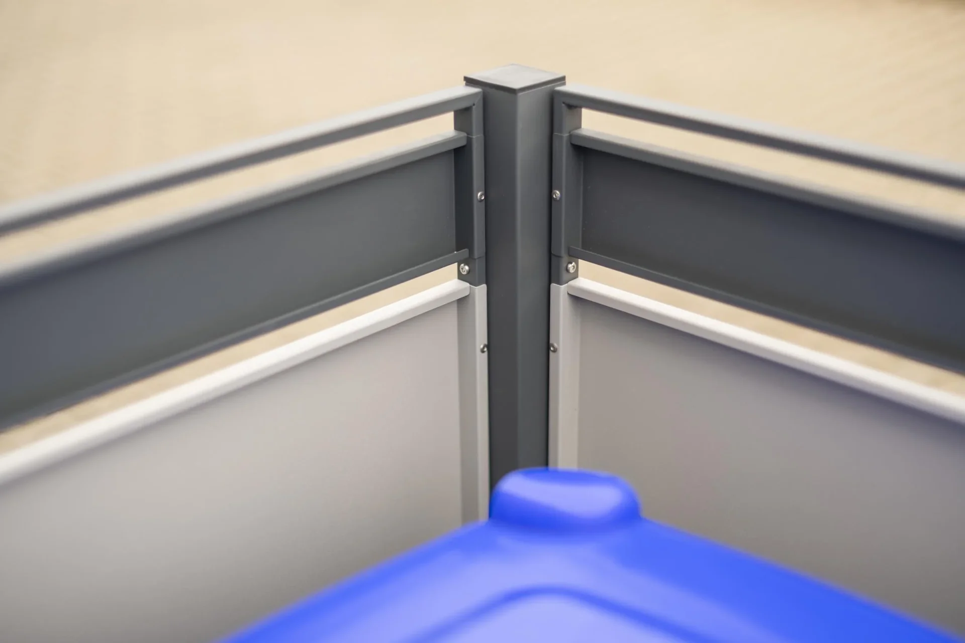 Mülltonnenverkleidung Planum 3er Box, 120 cm, anthrazit - 3