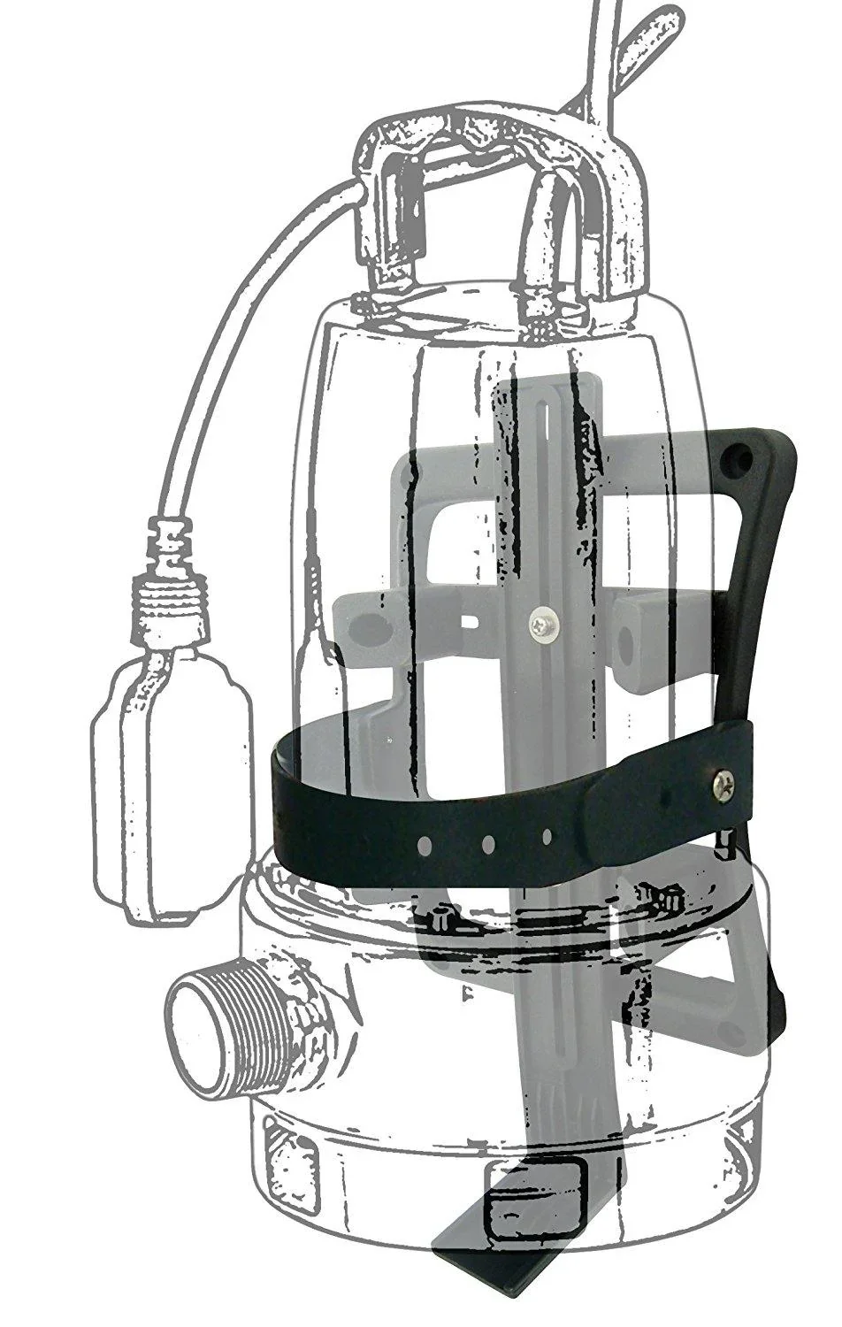 Schmutzwasser Tauchpumpe dauerlauffest, DTX 7500 T inkl. Trägersystem , bis 7.500 l/h Fördermenge - 0